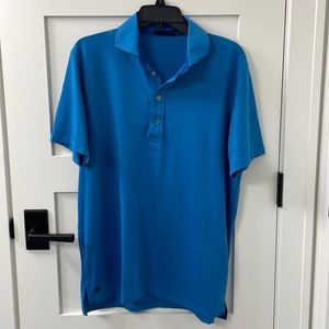 Men’s Greyson Golf polo shirt Size M medium Blue Like New